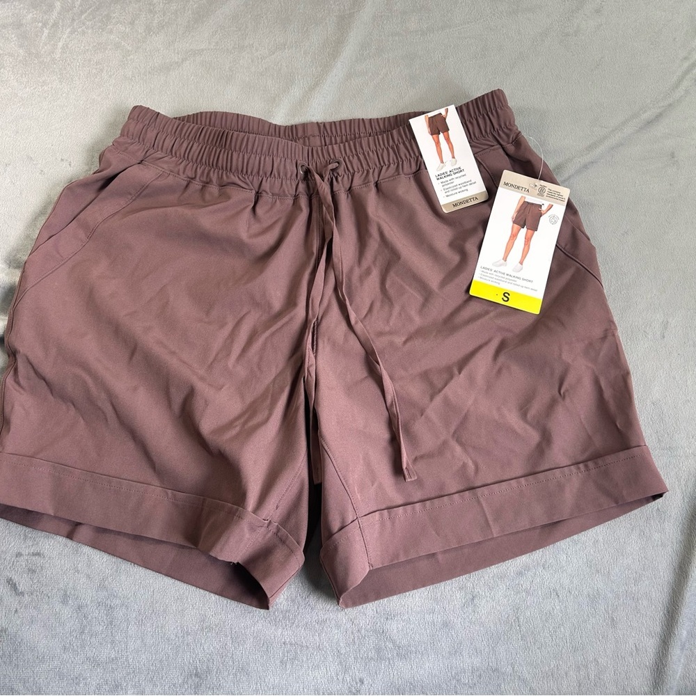 Mondetta Dusty Mauve Athletic Drawstring Shorts